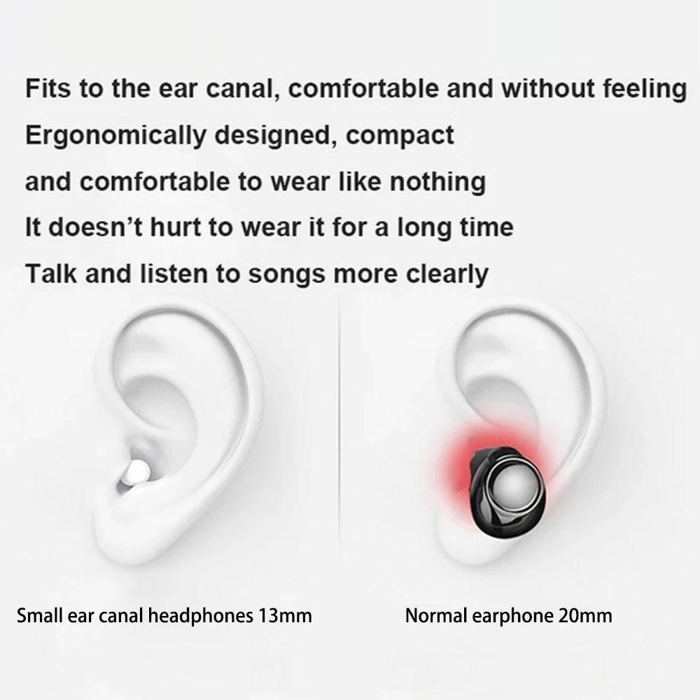 2025 NEW Mini Earbuds Invisible Sleep Headphone Bluetooth 5.2 Earphones Wireless