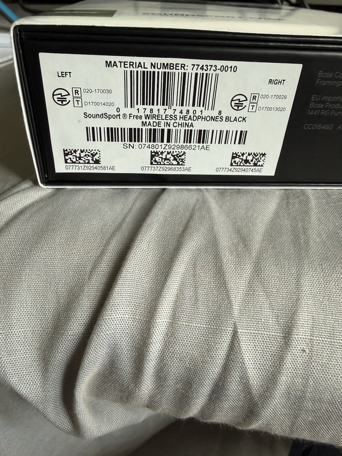 Bose SoundSport Free Wireless Headphones w Case Tested Black