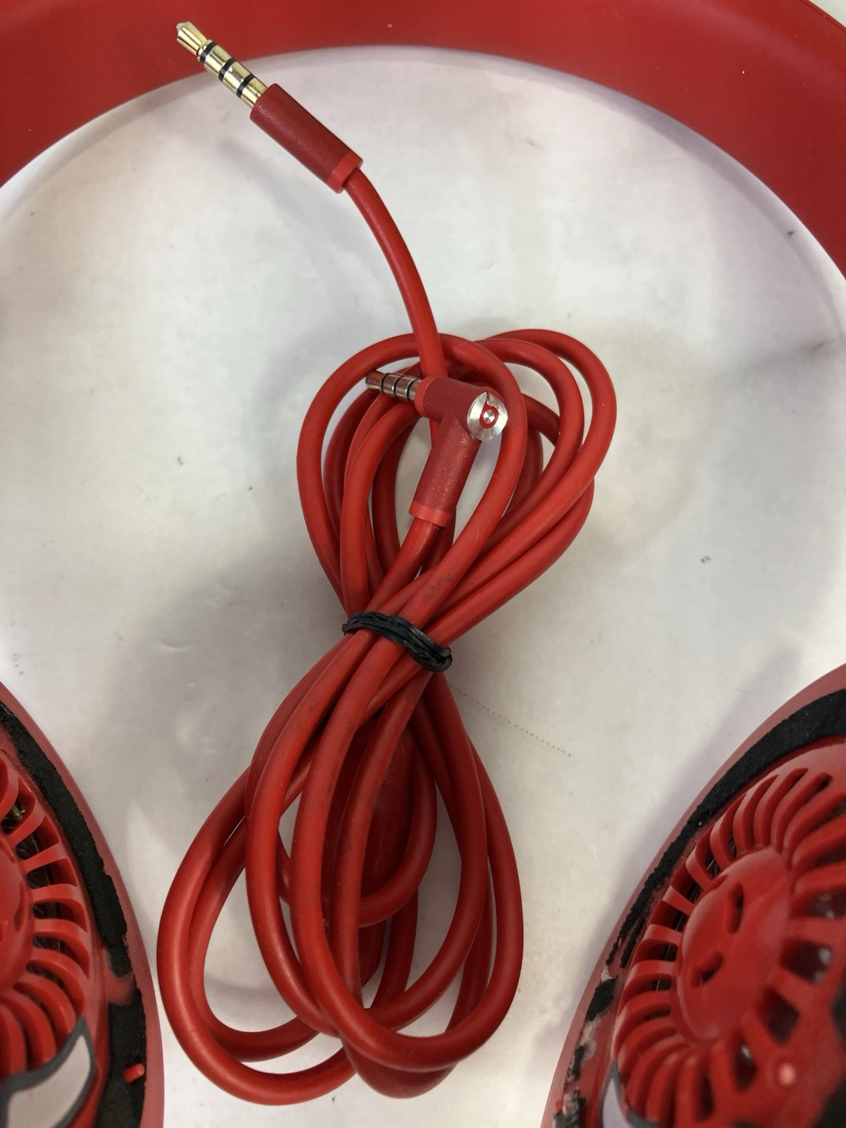 Beats by Dr. Dre Solo 2 Wired On-Ear Headphone B0518 Red Tested Working NO PADS