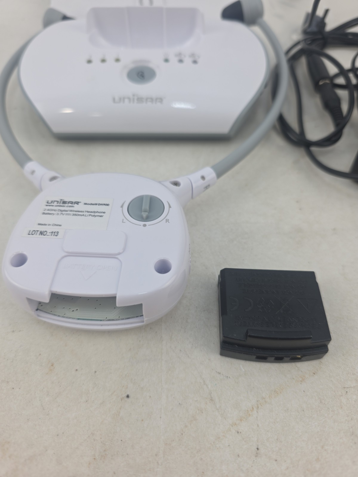 Unisar DH900 2.4GHz Wireless Digital Headset System Tested w/ Charger & Extras