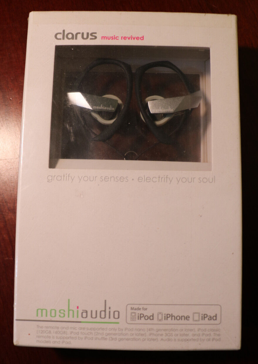 Moshi CLARUS Premium Dual Driver MFI In-ear Earphones NEW NOT BOSE