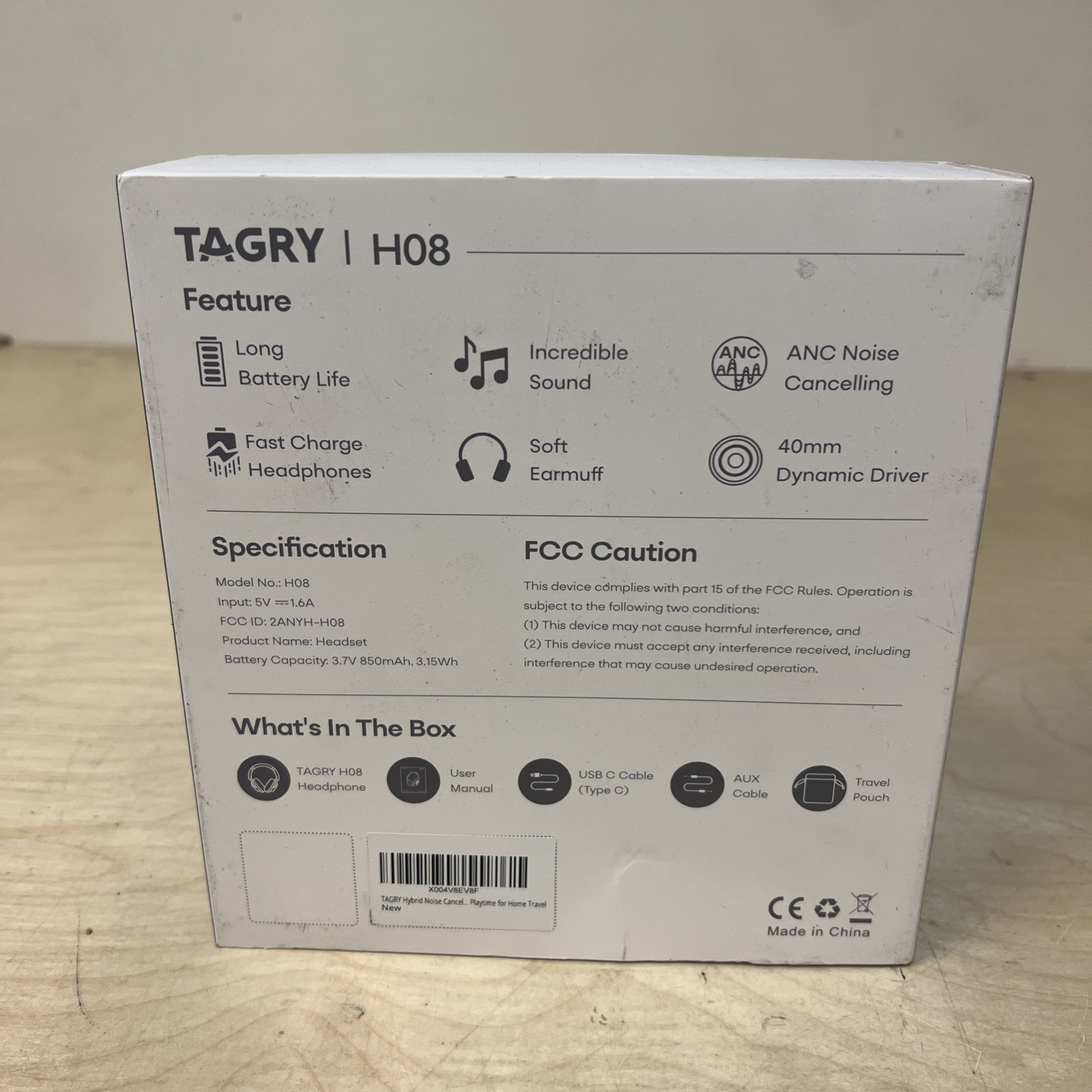 Tagry Active Cancelling Headphones H08 Fast Charging