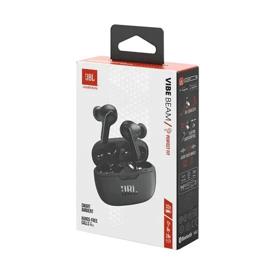 JBL Vibe Beam True Wireless Bluetooth Earbuds – Black