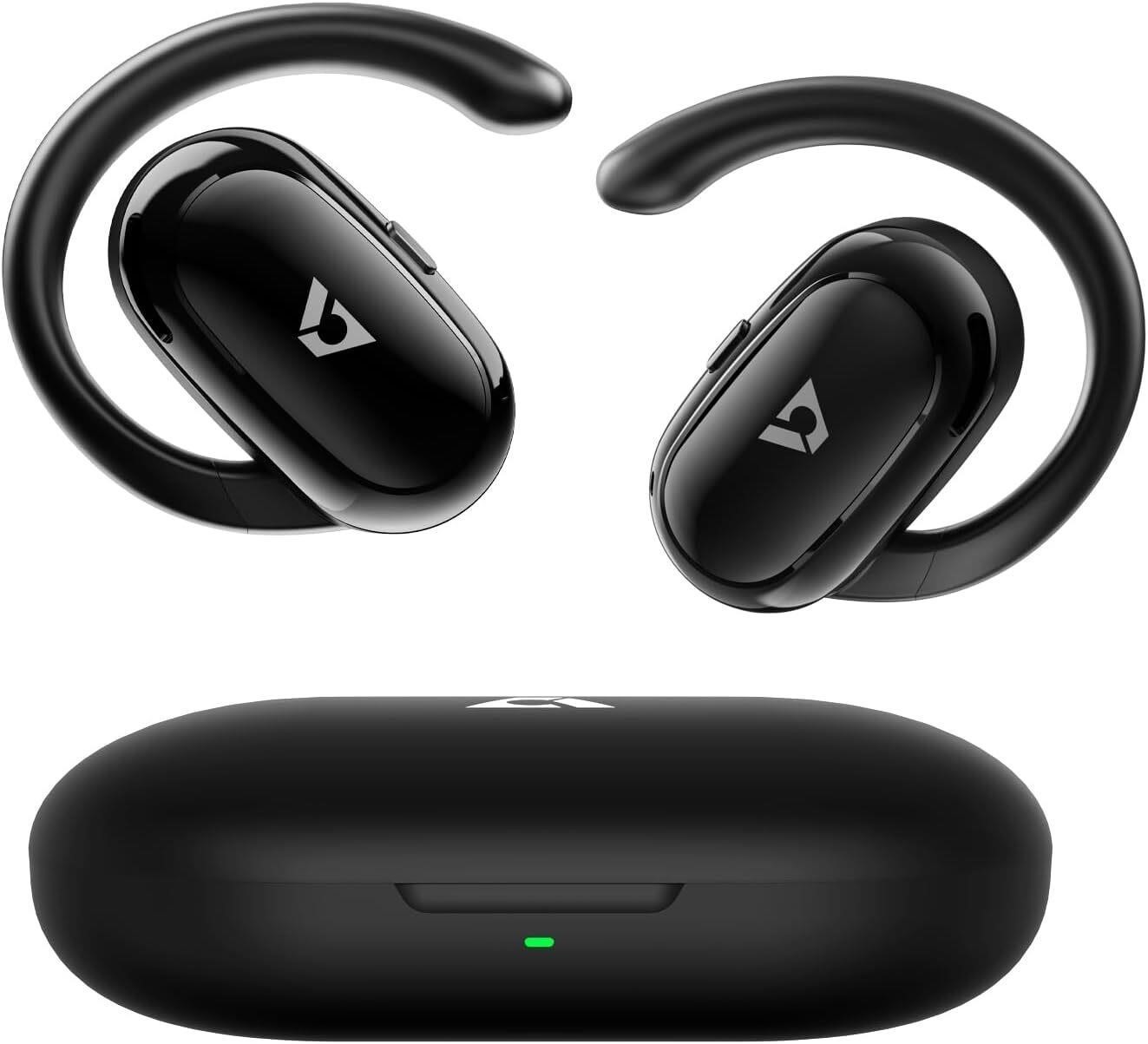 1Mii E35 Open Ear Headphones, Wireless Sports Earbuds 60 Hours Long Playtime
