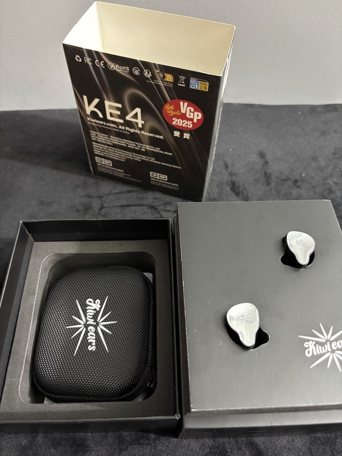 Linsoul Kiwi Ears KE4 In Ear Monitor, 2DD+2BA Hybrid Earphone, Gaming Earbuds