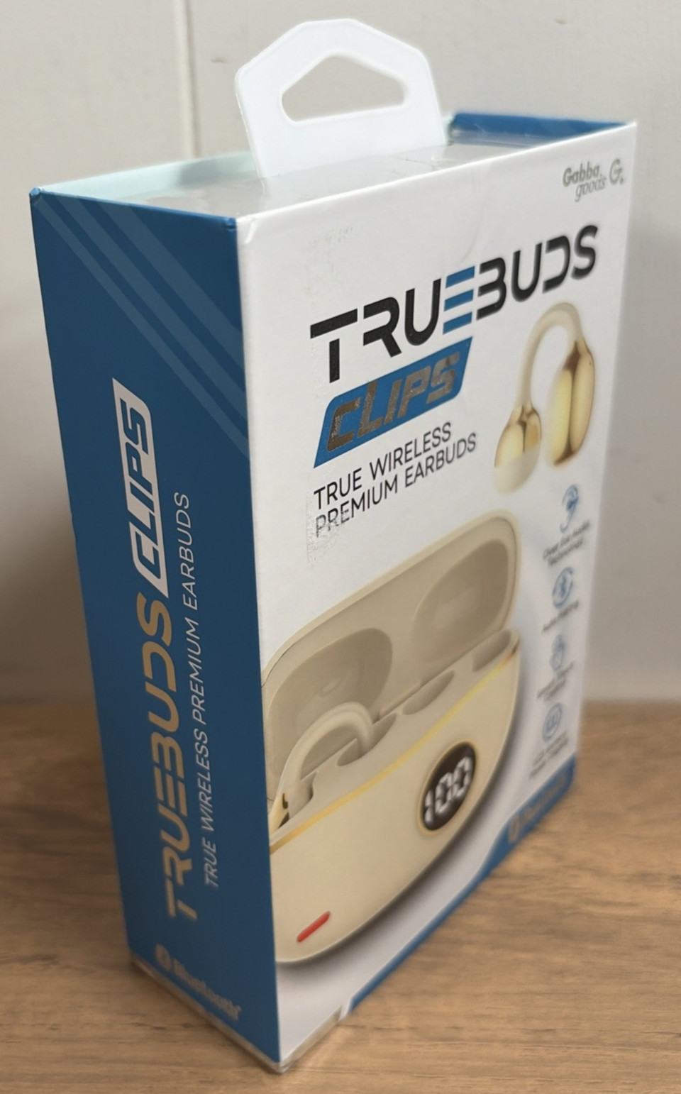 TrueBuds Clips True Wireless Premium Earbuds Gabba Goods Beige Bluetooth New