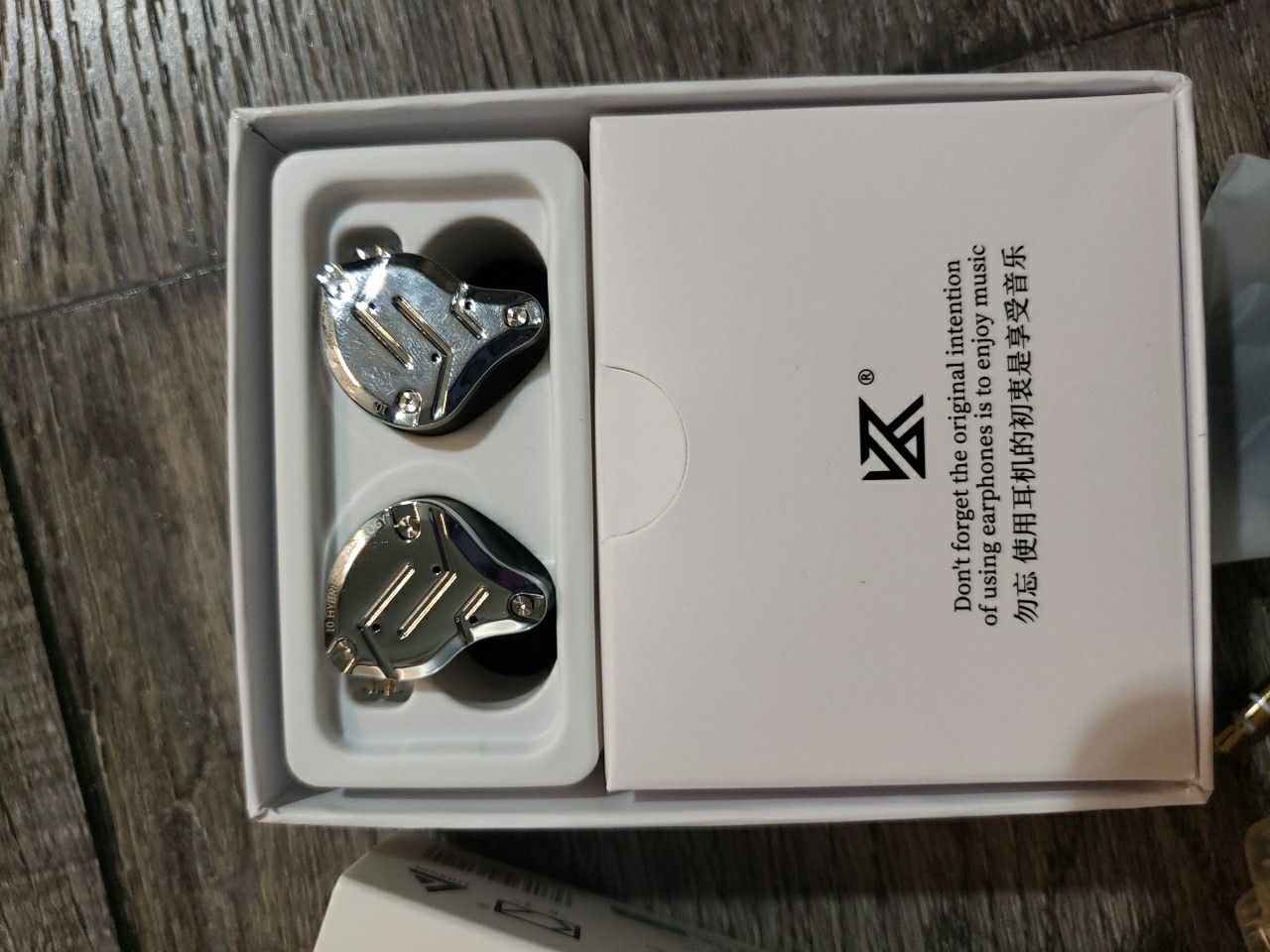 KZ ZS10 Pro 4BA+1DD in-Ear HiFi Earphones Earbuds No Mic 3.5mm Jack, Blue/Silver