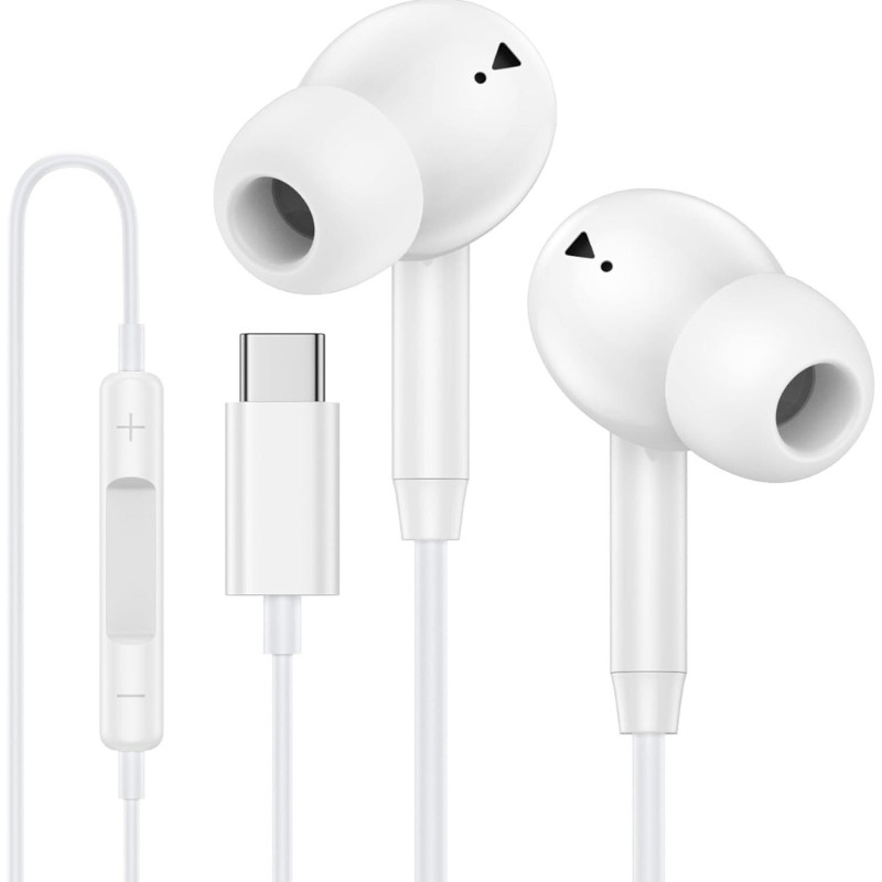 3.5mm/Type C Computer Headset with Microphone In Ear Gaming Earbuds for PC