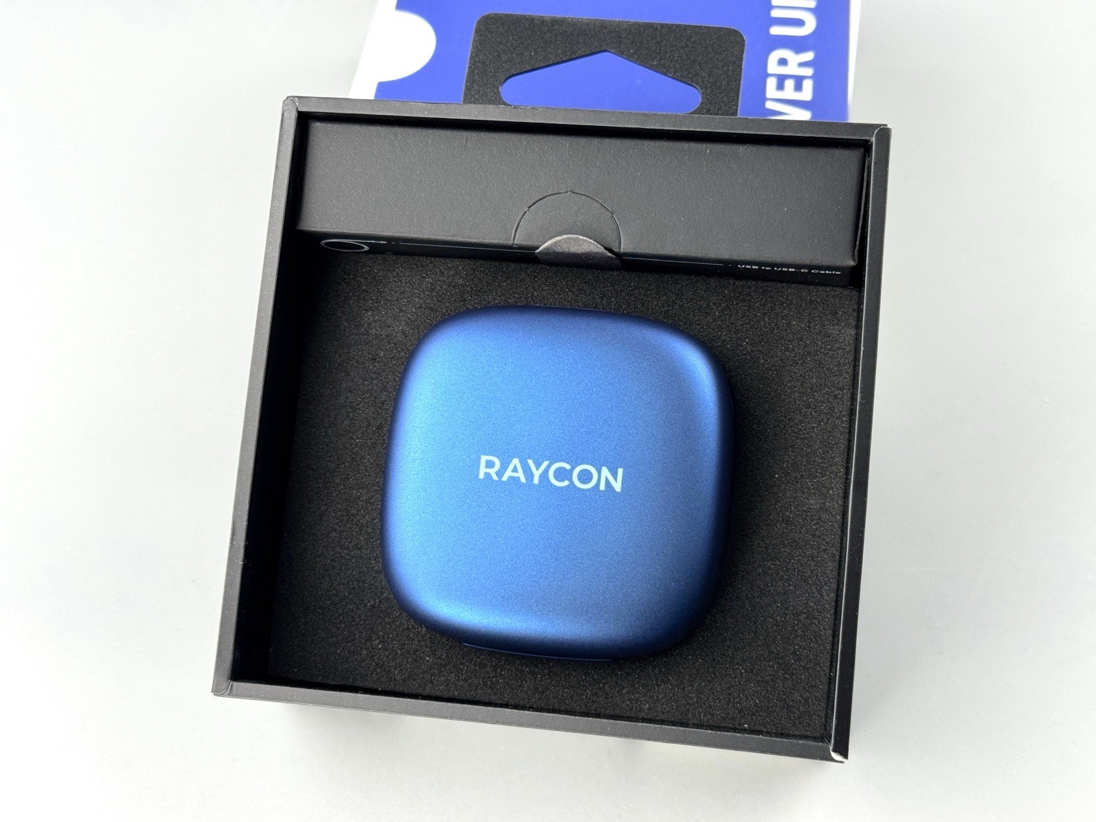 Raycon Essential Open Earbuds Wireless Headphones BLUE (RBO715) Clean, Open Box