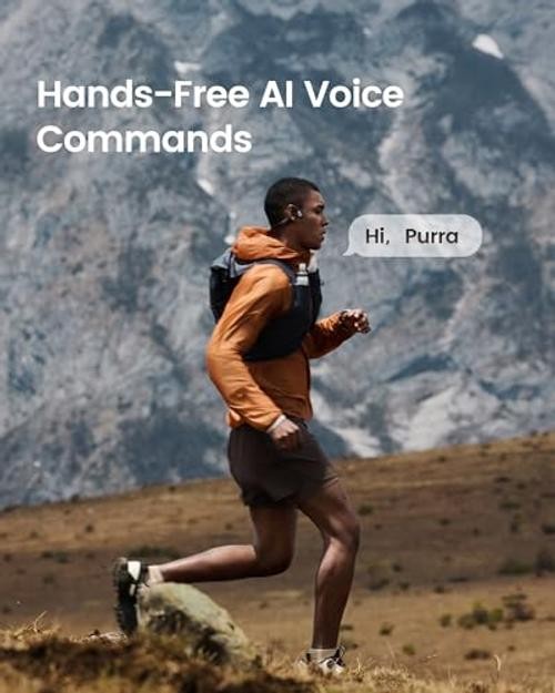 Purra Run IP67 Bone Conduction Open Ear Sports Bluetooth Headphones – Black