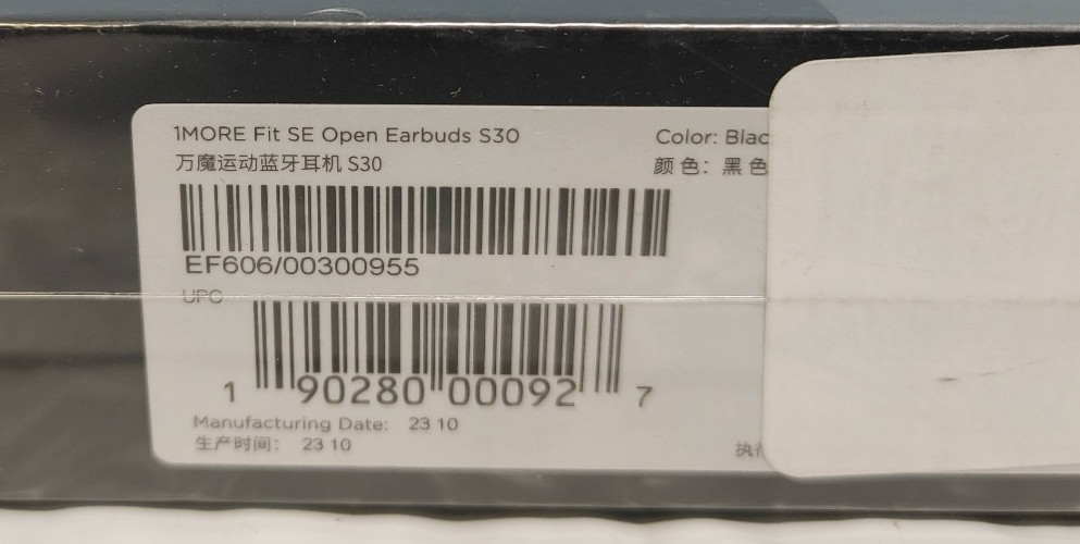 1MORE Fit SE Open Earbuds S30 – 1 MORE – IPX5 water resistant – New! Sealed!