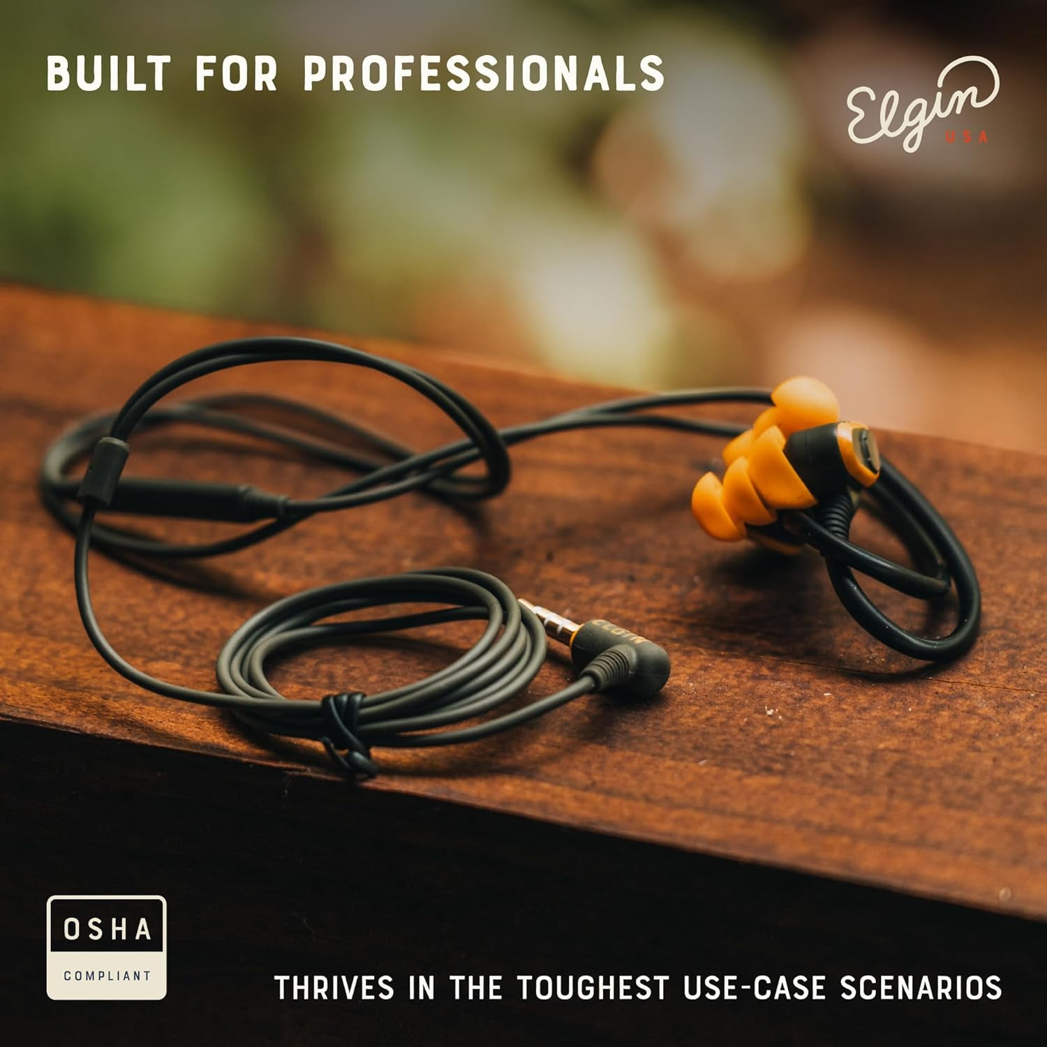 Rumble Wired Earplug Headphones with Mic, In-Ear Earbuds, 3.5Mm Jack, 27 Db NRR,