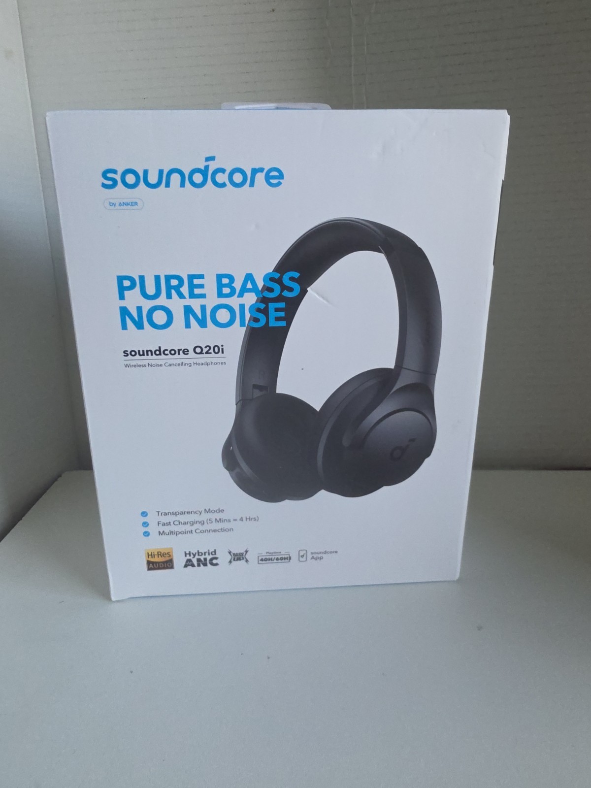 Soundcore Q20i Over Ear Hybrid Active Noise Cancelling Headphones – Black