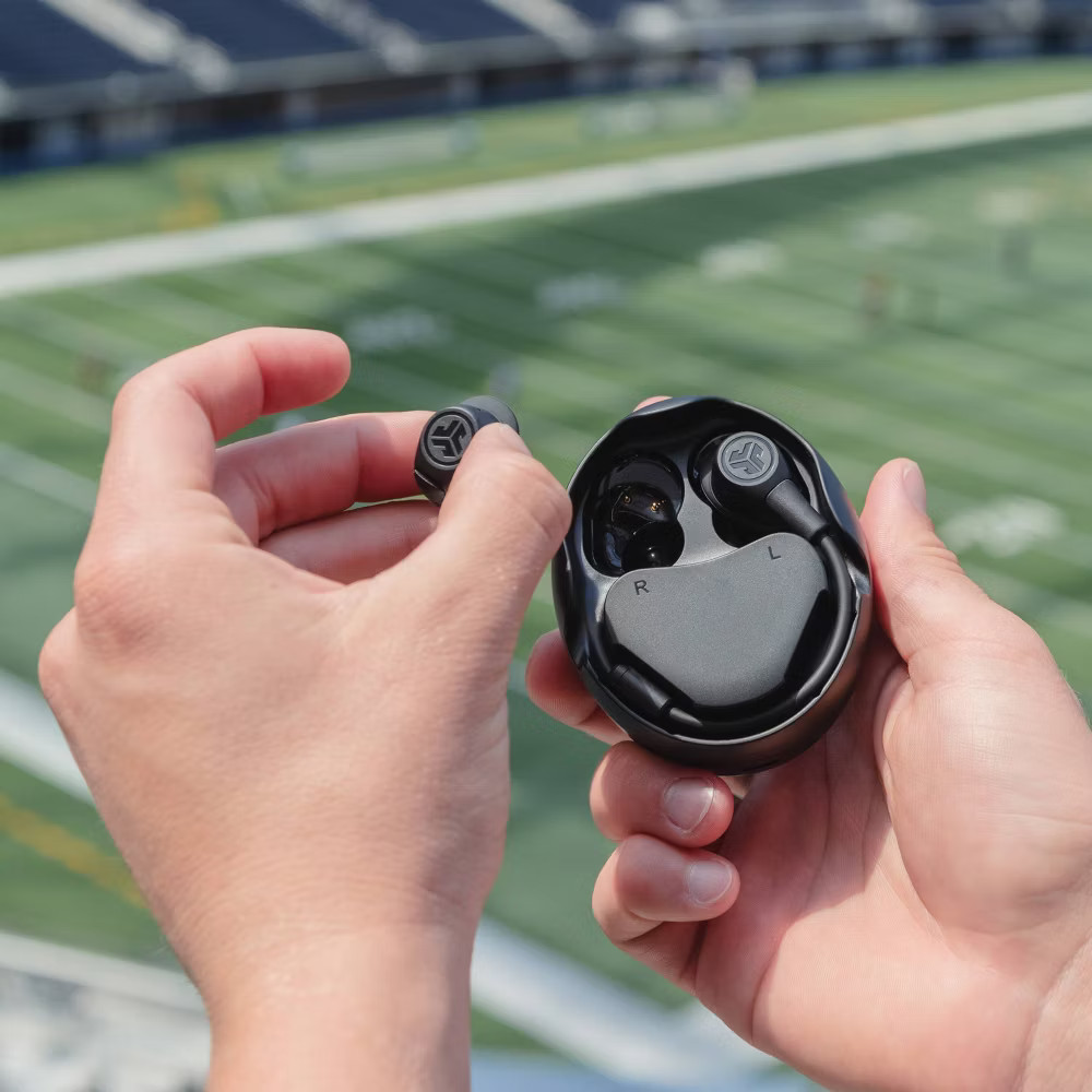 JLab Work Buds True Wireless Bluetooth Earbuds – Black