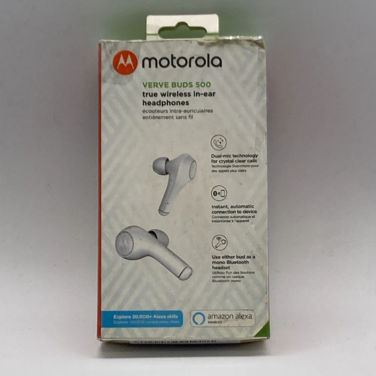 Motorola Verve Buds 500 True Wireless Earbuds Bluetooth Alexa Enabled White