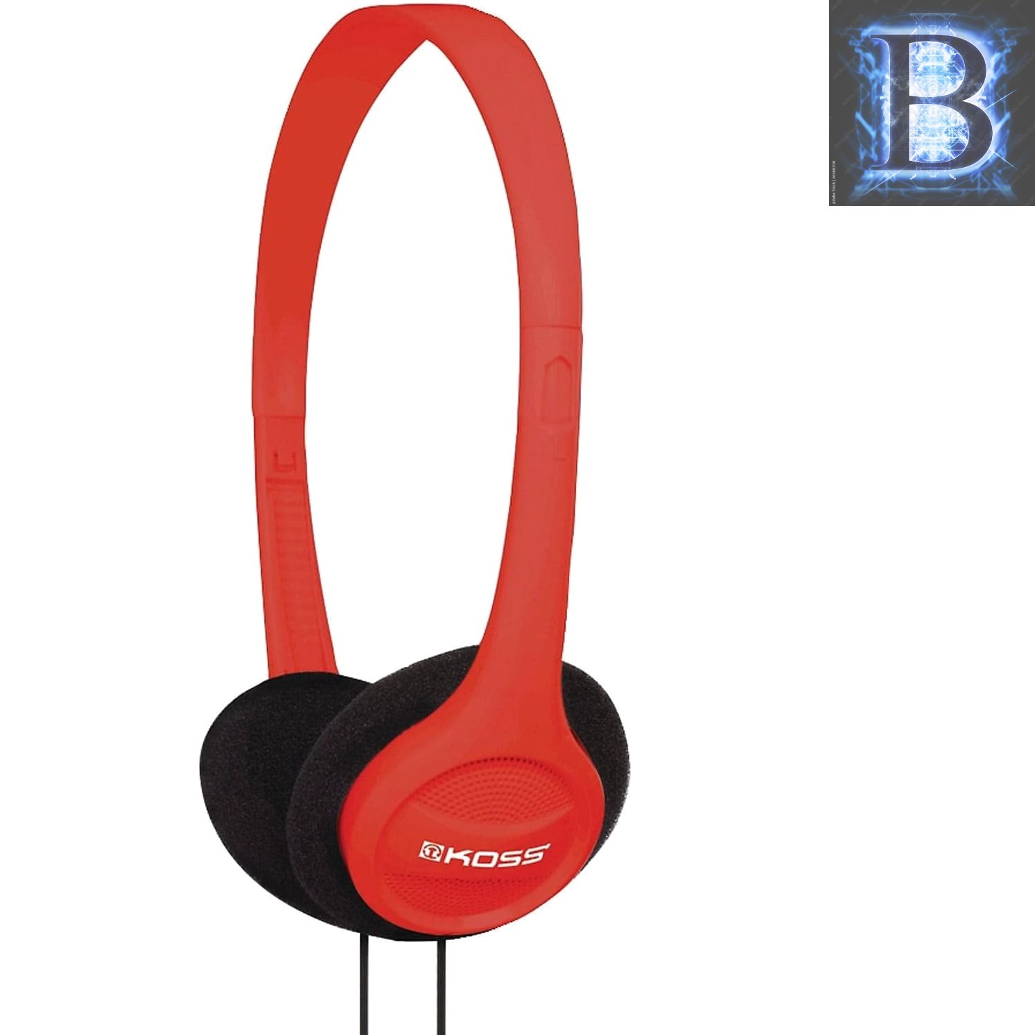 Lightweight Adjustable On-Ear Headphones in Vibrant Red – Perfect for Travel