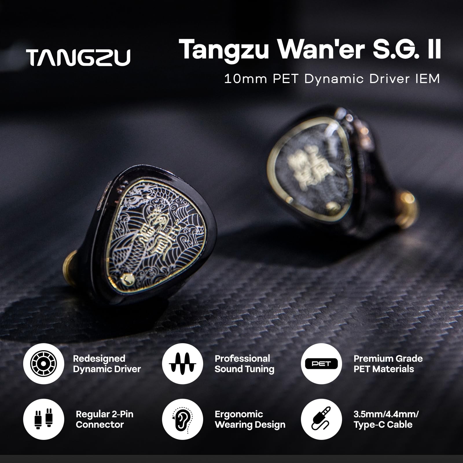 HIFIXAUDIO TANGZU Wan’er S.G II IEM 3.5mm Clear White