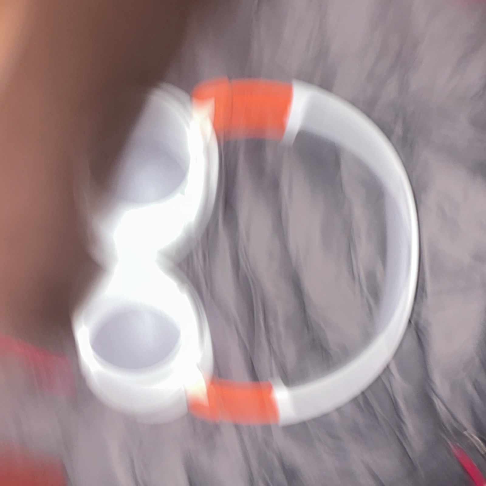 JBL Headband Ear-Pad Headphones White Orange Gray Double Earpiece