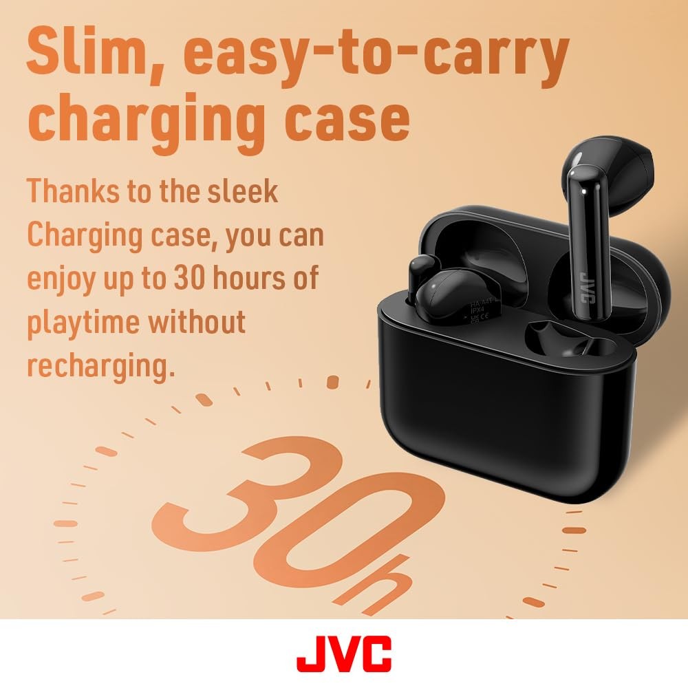 Jvc Wireless Earbuds Bluetooth 5.1 Compact Waterproof Long Battery Life 30 Hours