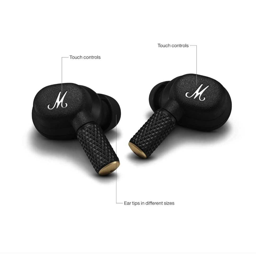 Marshall Motif II A.N.C Active Noise-Canceling Bluetooth Earbuds (Black)