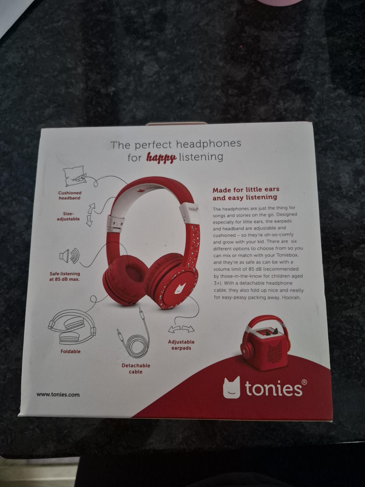 NEW Tonies Red Foldable Headphones Toniebox