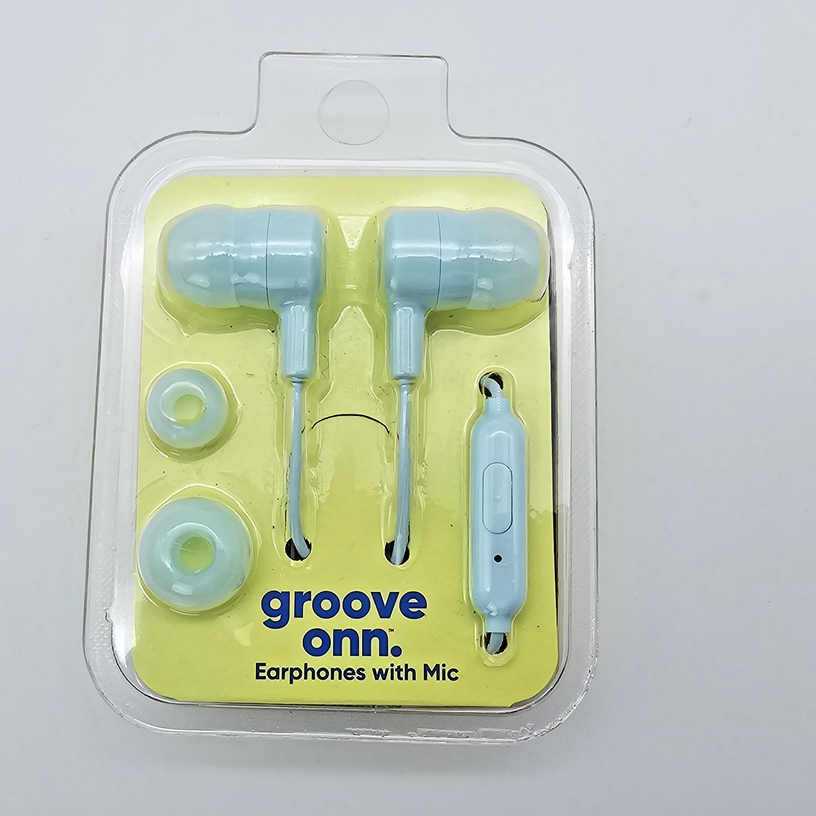 2 Pair Walmart Onn Earphones Earbuds (Light Blue, Black) 3 Tips 3.5mm Jack – NOS