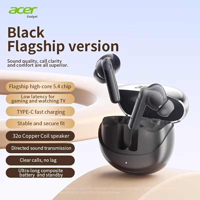 Acer TWS Wireless Headset Earbuds Earphones (OHR503) Black