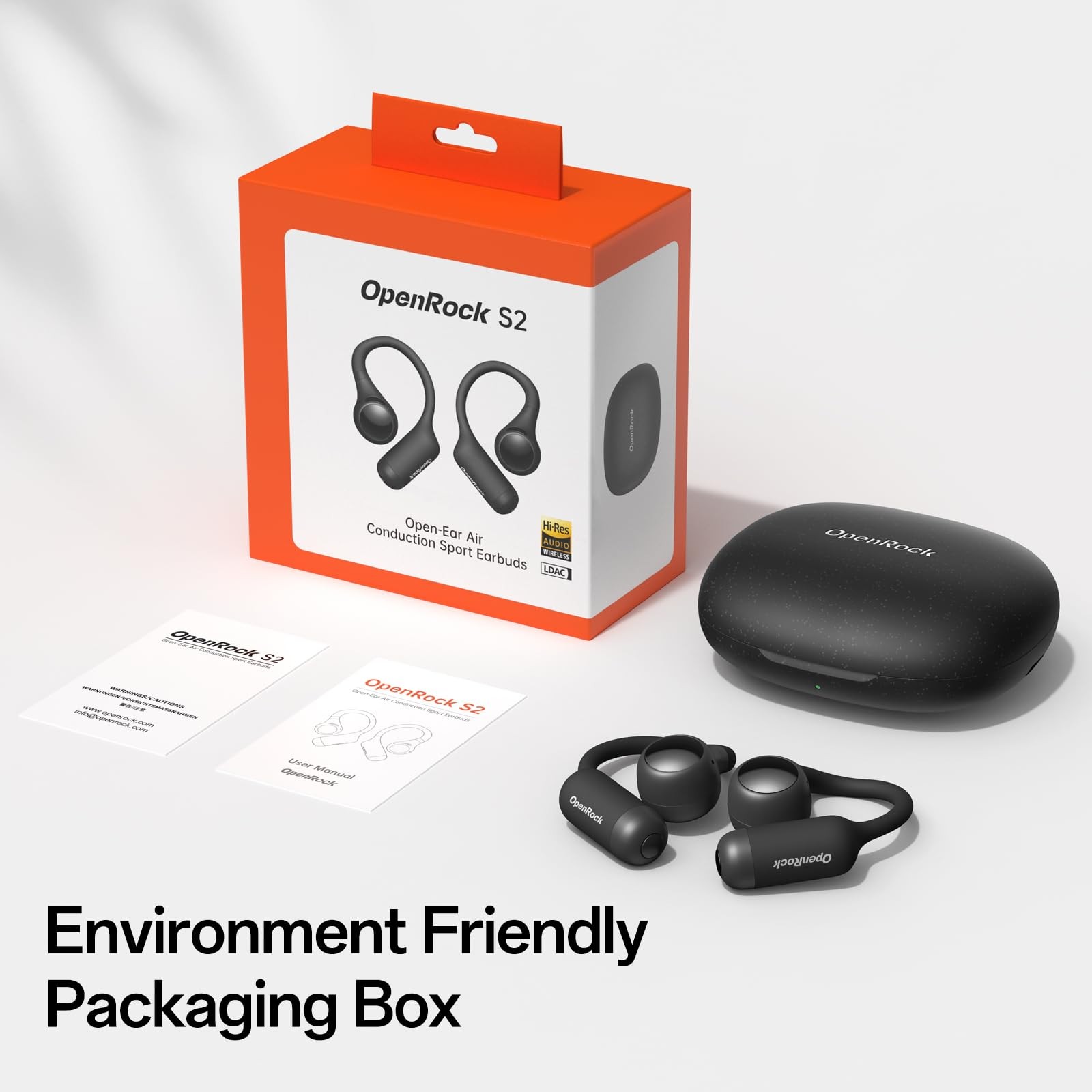 S2 Open Ear Headphones, 7G Ultra-Light Design, Hi-Res LDAC Audio, Triple Wate…