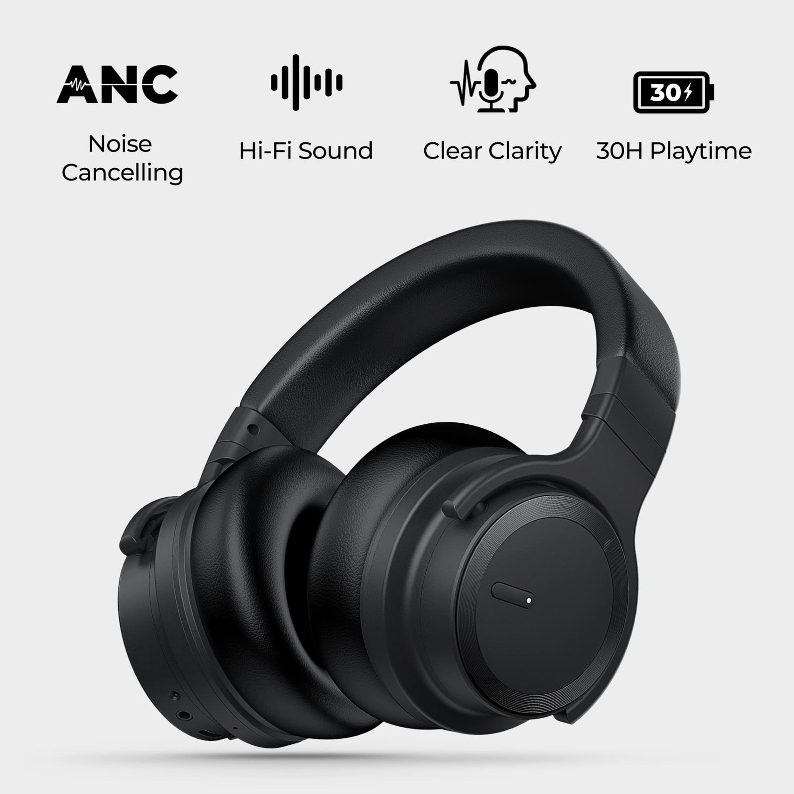 Commalta E7 Active Noise Cancelling Headphones Bluetooth 30 Hours Immersive S…