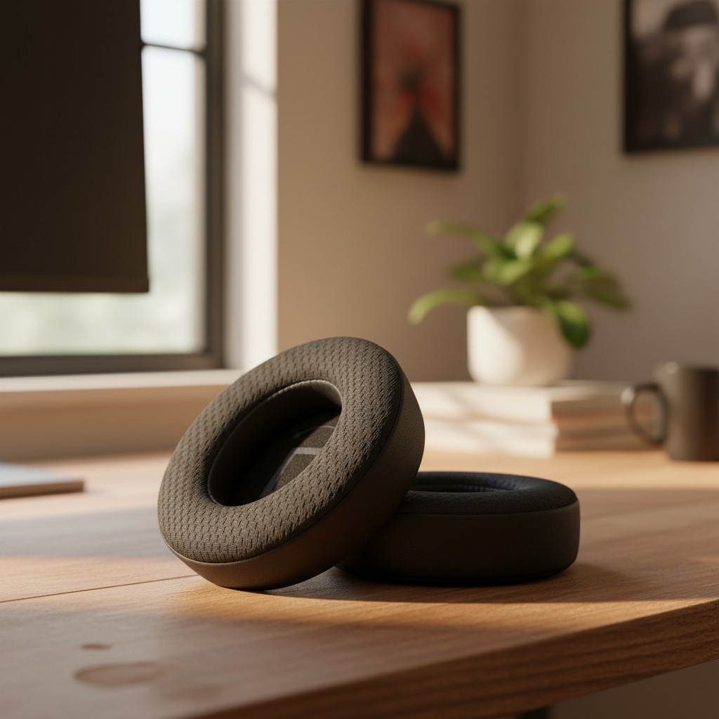 Transform Your Raycon Headphones with Stylish Black Mesh Memory Foam Earpads