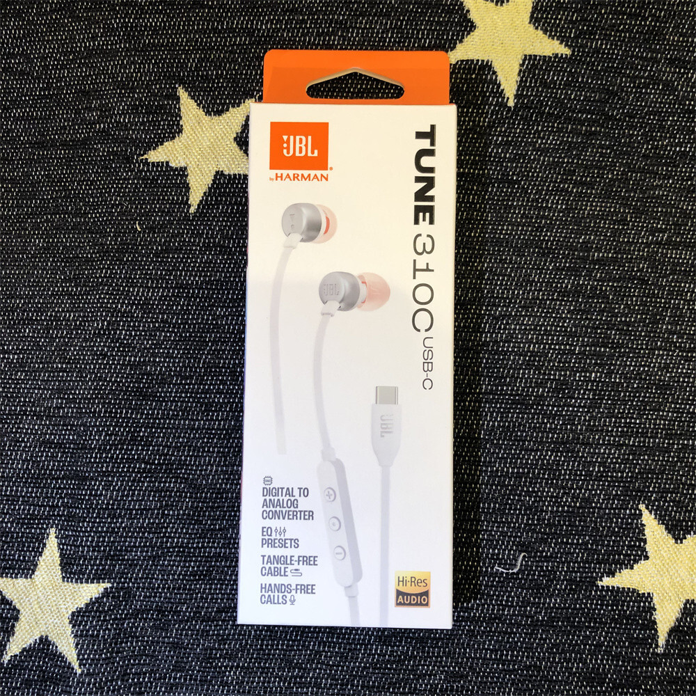 Genuine JBL Tune 310C USB-C In-Ear Wired Headphones T310C Type-C w/Remote & MIC