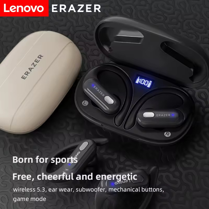 Lenovo XT60 Wireless Earbud Intelligent Noise Reduction Low Latency Ear-clip