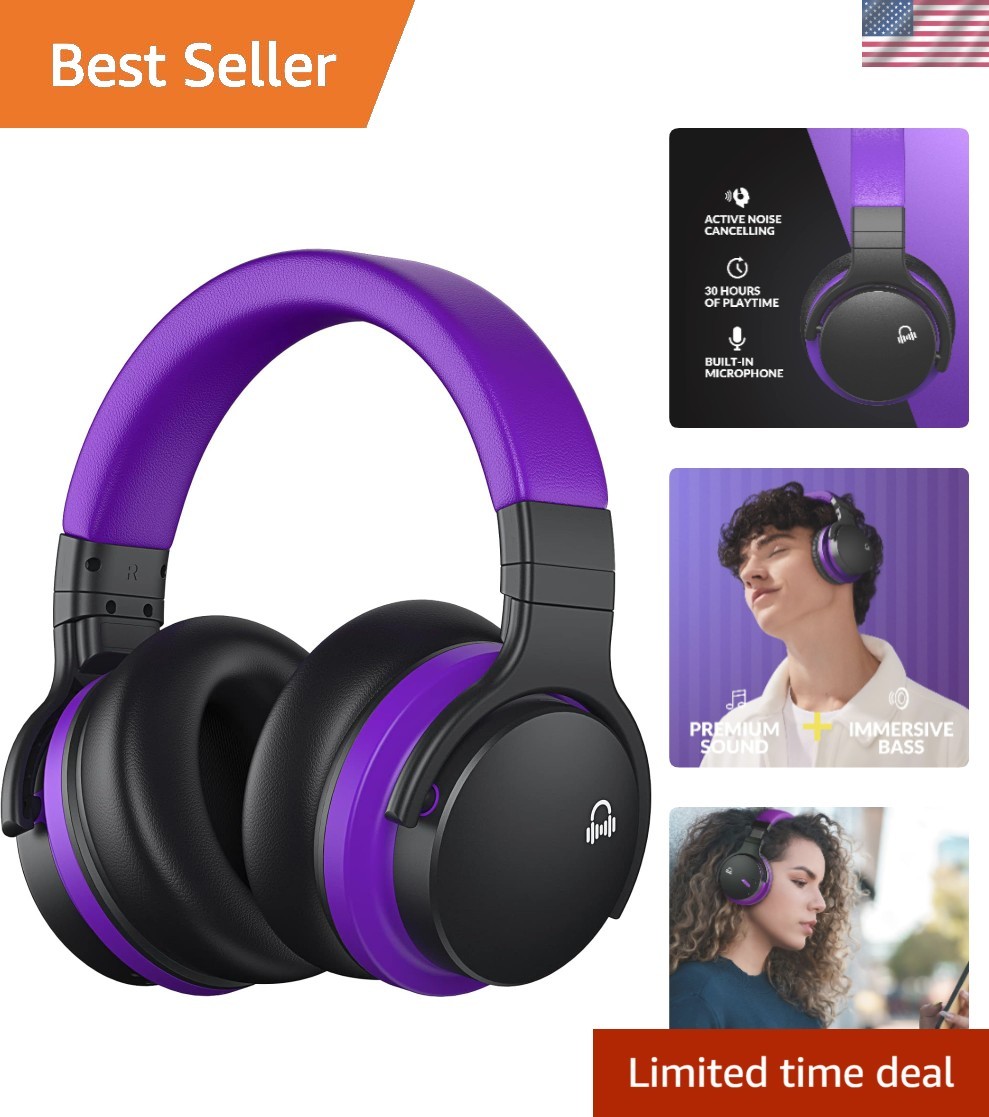 Bluetooth E7 Headphones – Advanced Noise Cancellation & 30 Hours Play