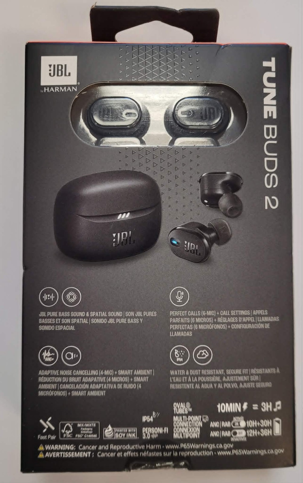 JBL Tune Buds 2, True Wireless Noise Cancelling Earbuds Black – BRAND NEW