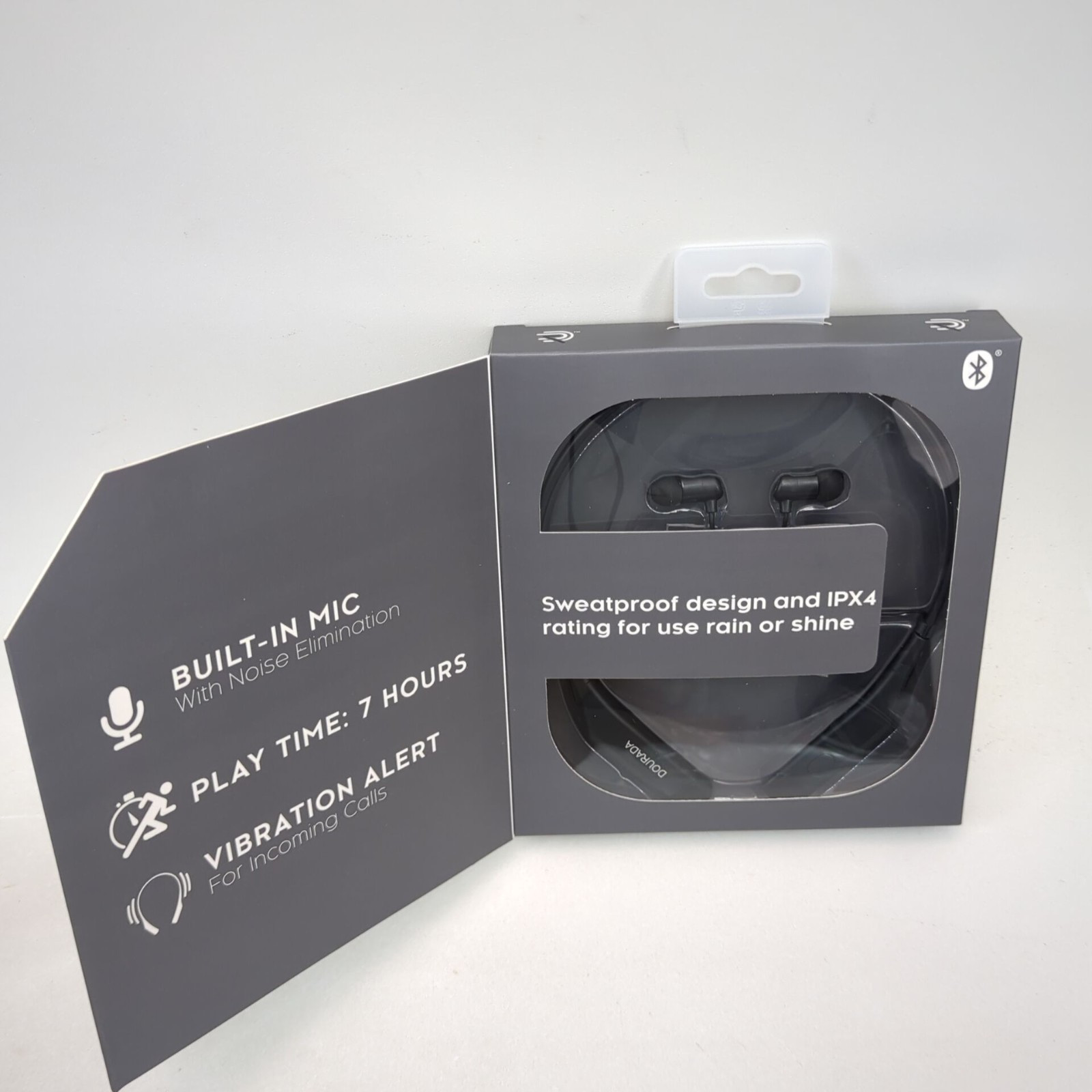 Neckband Bluetooth Wireless Earbuds with HD Mic Talk Sport Sweat Hifi Earphones