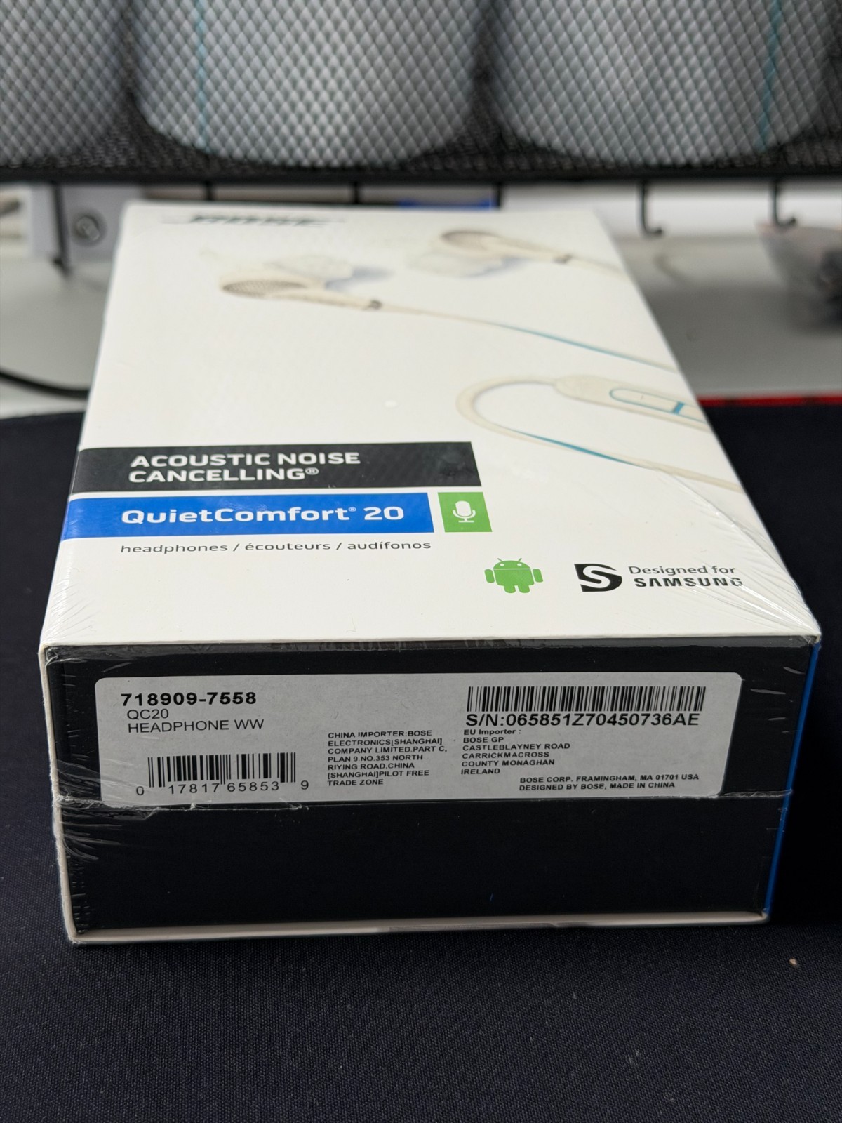 New Sealed Bose QuietComfort 20 Noise Cancelling Headphones For Android – White