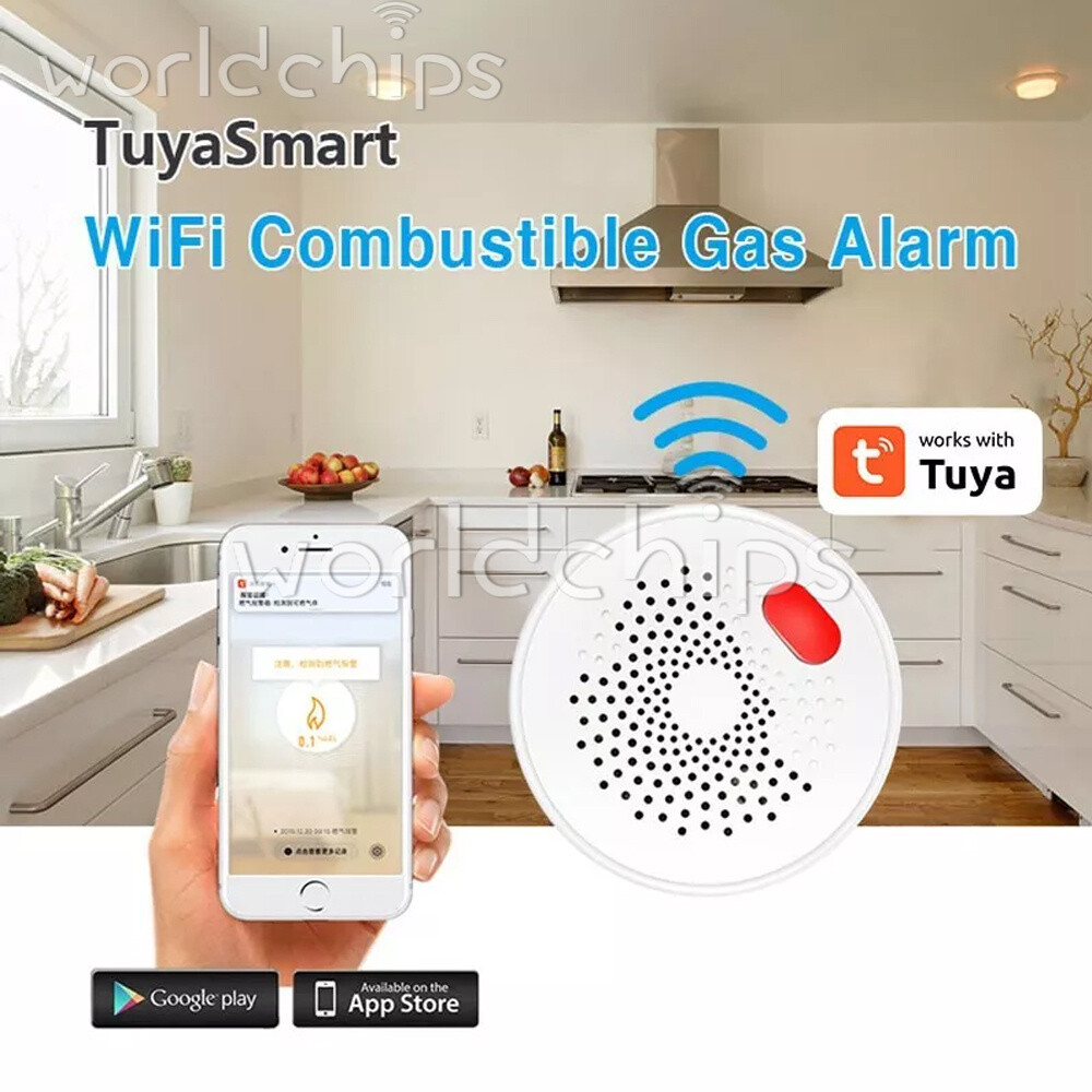 9PCS Gas Leak Detector Alarm Sensor Tuya WIFI Combustible Natural Gas Alarm