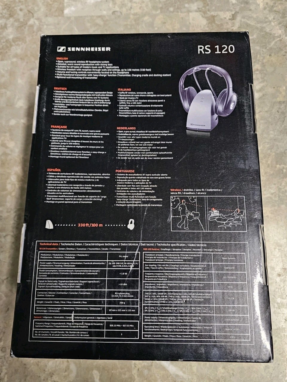 Sennheiser RS 120 HDR 120 Headphones On Ear Wireless