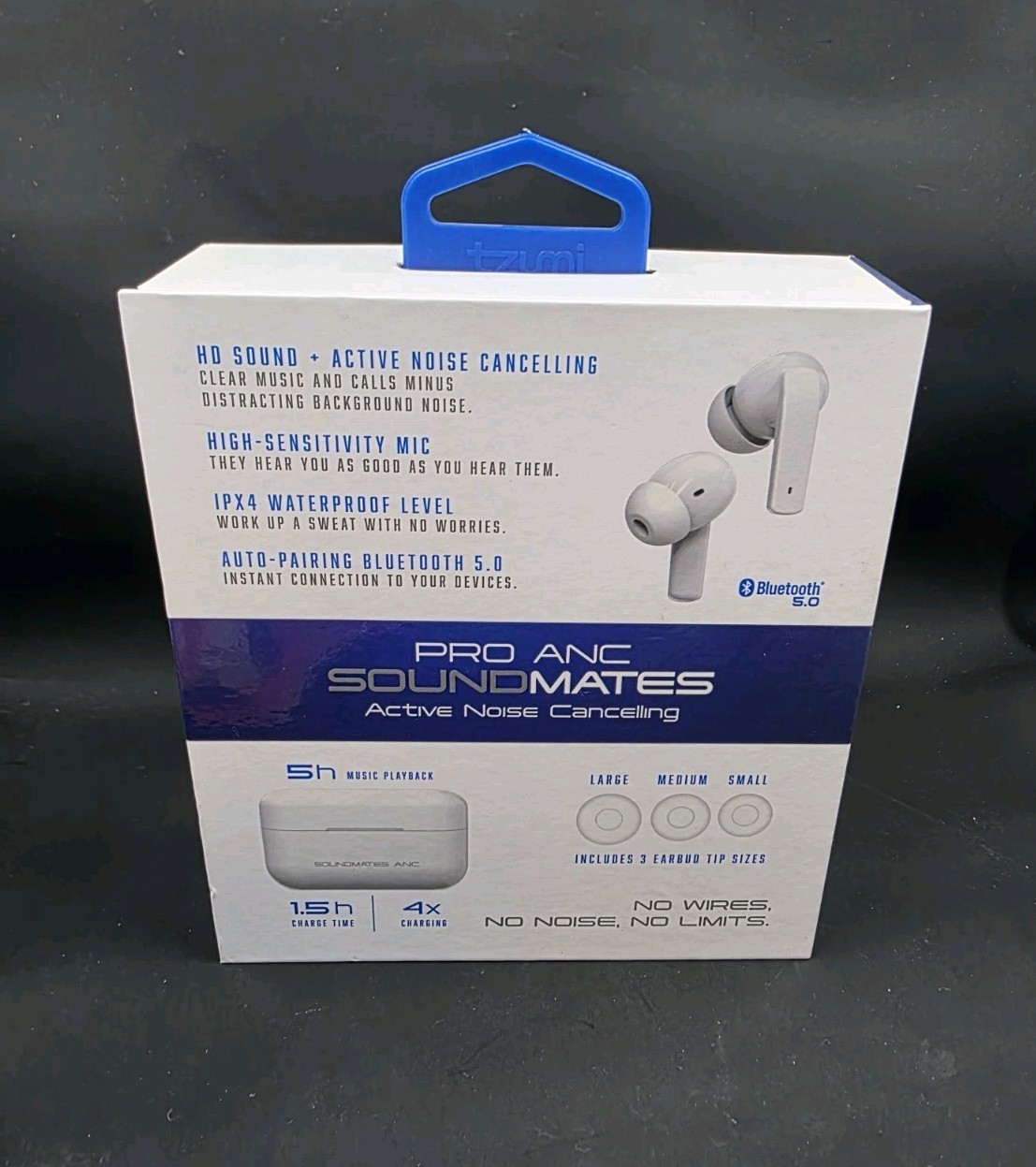 Pro Anc Sound Mates Wireless Earbuds Noise Canceling, Sweat Resist, 5 Hour