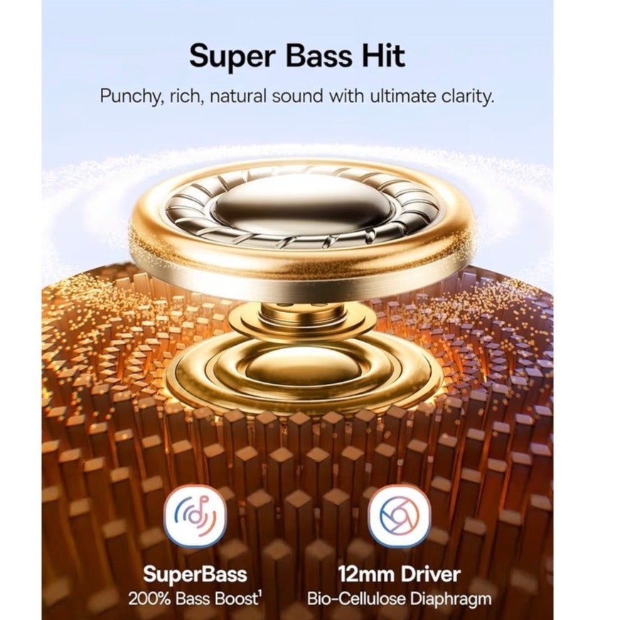 SEALED Baseus BC1 Open Ear Clip Earbuds, Bluetooth 6.0, 4‑Mics, Super Bass, IP55