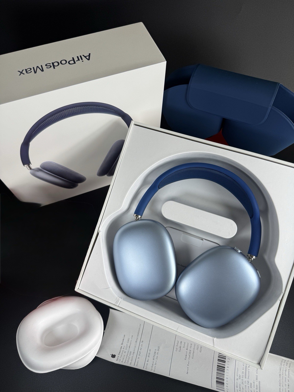 Apple AirPods Max Over-Ear Wireless Bluetooth Headphones Blue & Silver