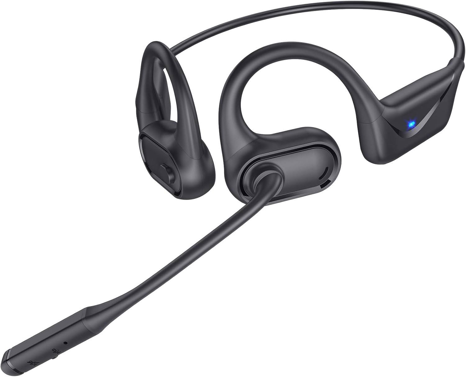 Open Ear Headphones with Mic, Air Conduction Wireless Bluetooth Headset for Work