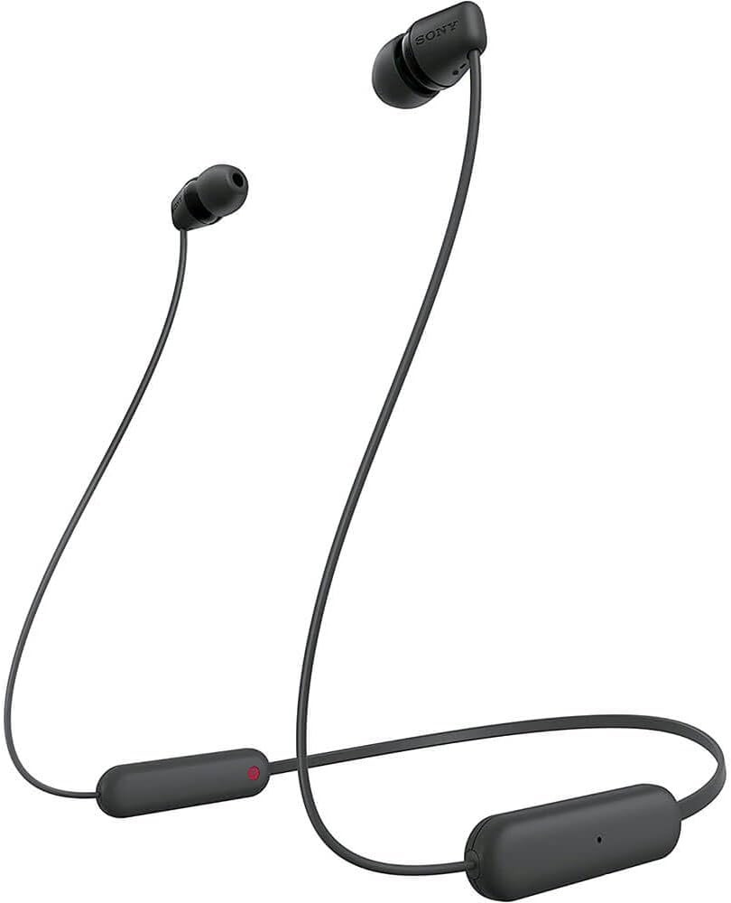 WI-C100 Wireless In-Ear Bluetooth Headphones with Built-In Microphone, Black