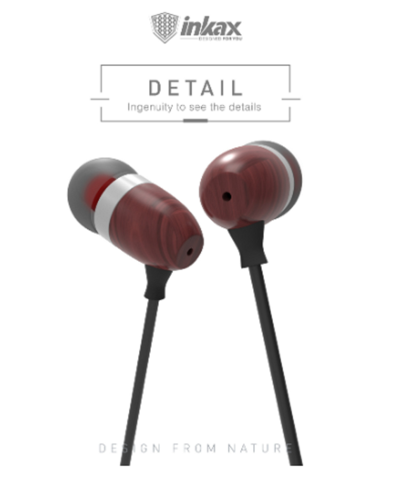 WOODEN EARPHONES HEADPHONES WIRE MICROPHONE PHONE UNIVERSAL STEREO JACK 3.5
