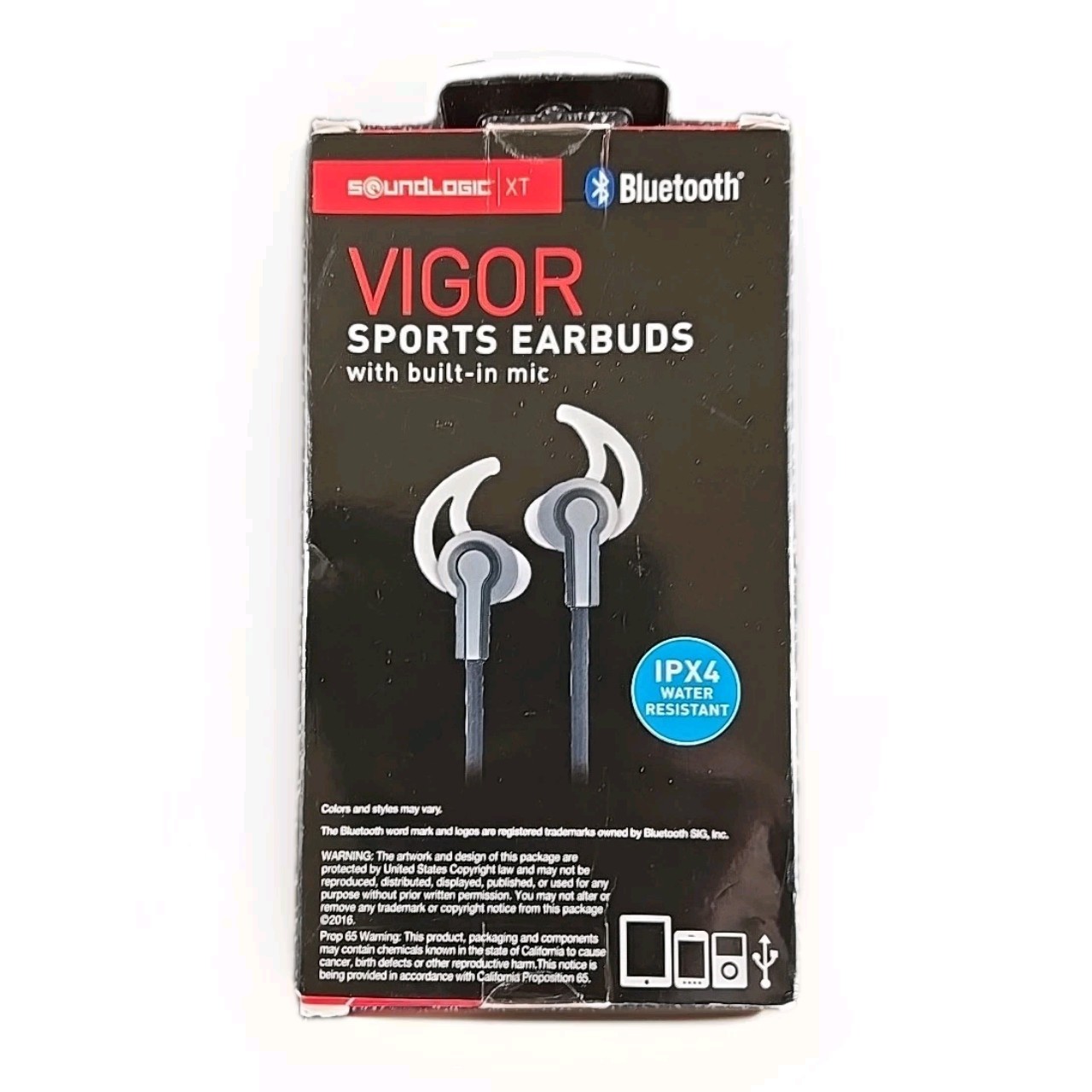 Soundlogic XT Vigor Sports Earbuds Bluetooth with built-in mic IPX Water Resist