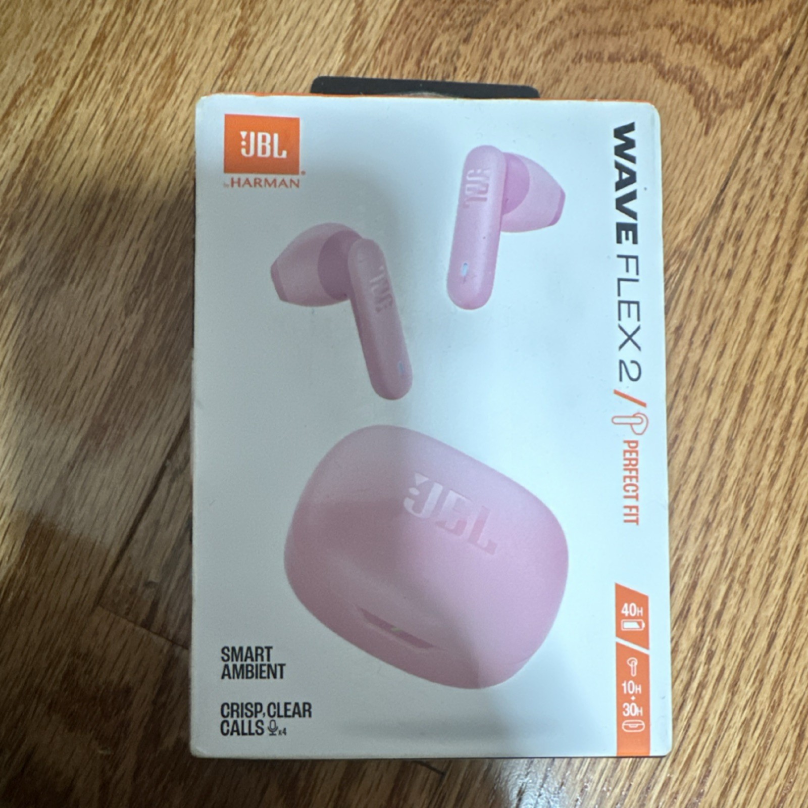 JBL Wave Flex 2 Bluetooth True Wireless In-Ear Earbuds Charging Case Pink