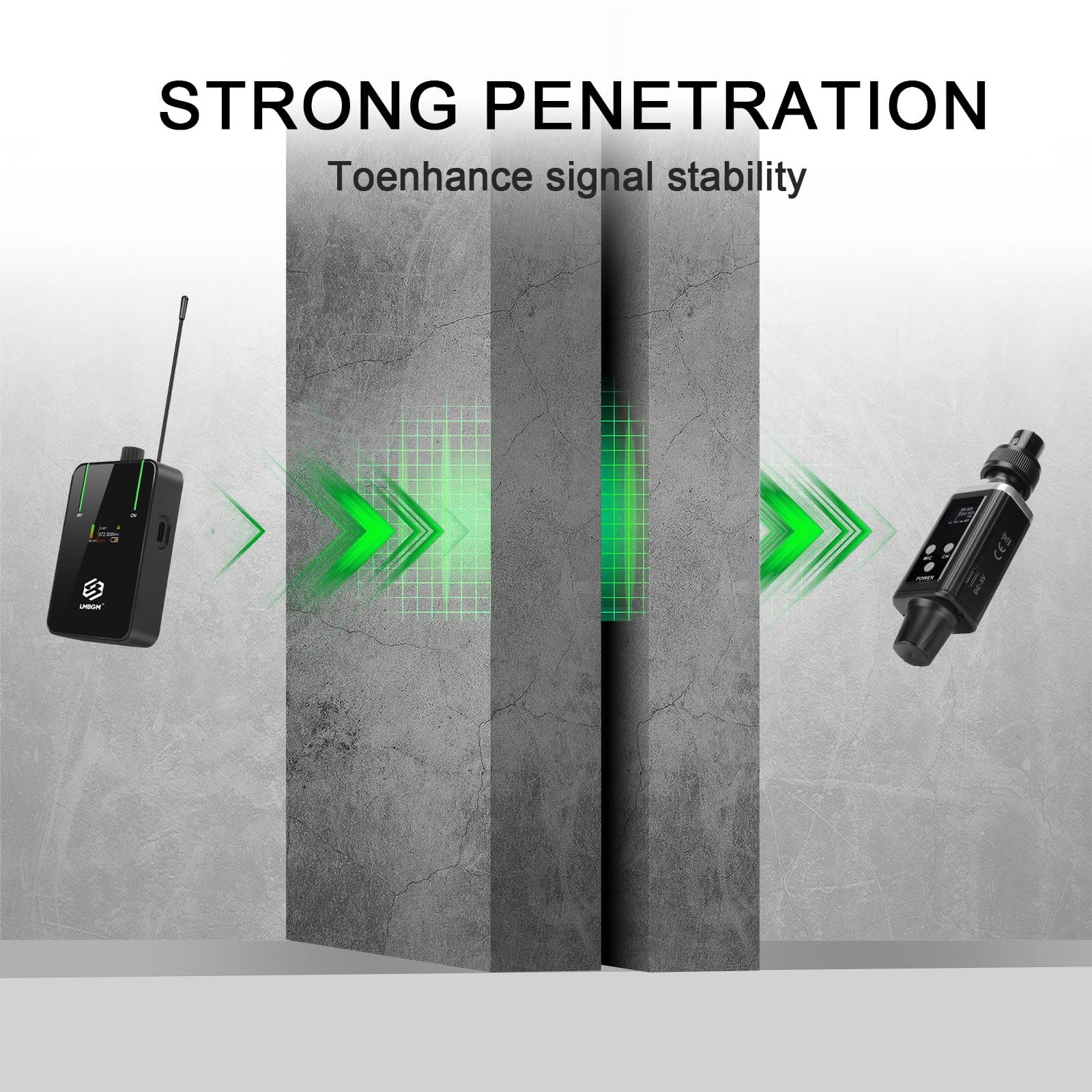 AR9 UHF Mono Wireless in-Ear Monitor Pro System Transmitter and Beltpack Receive