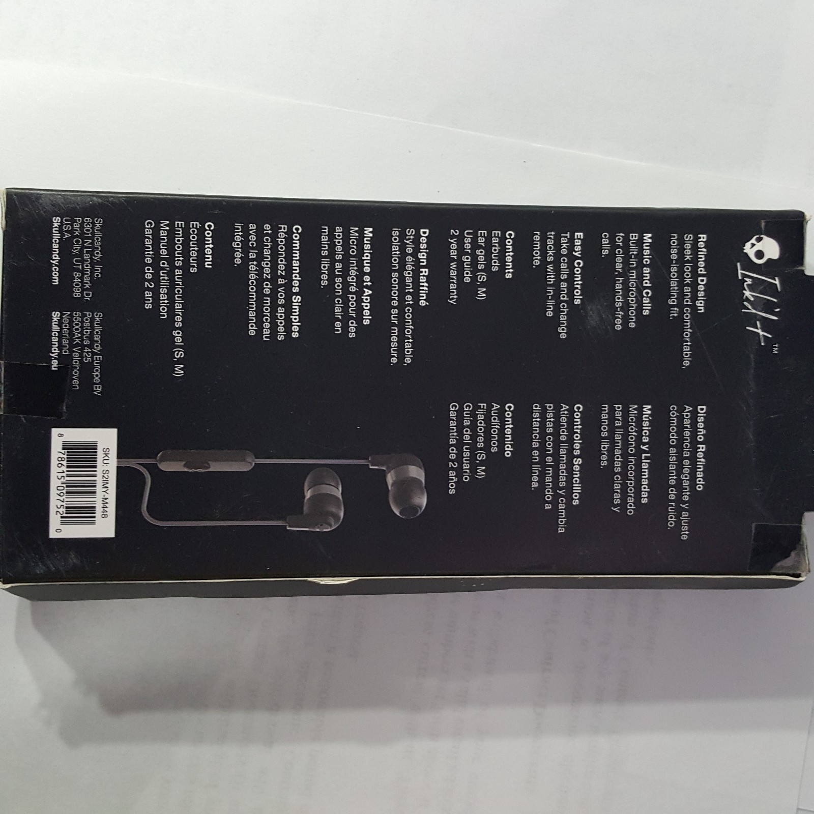 Skullcandy The Original Essential Wired Earbuds with Microphone INKD+ new