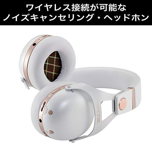 VOX VH-Q1 WH Noise Canceling Headphones White/Pink Bluetooth 36 Hours NEW