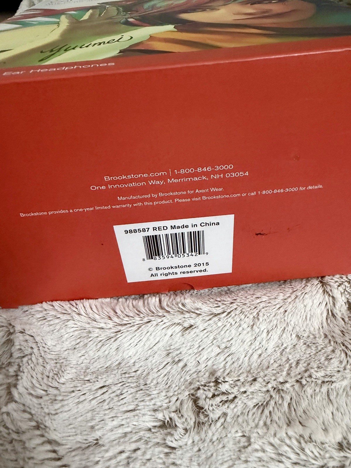 Brookstone Cat Headphones Light Up Red with Original Box Tested Works Open Box